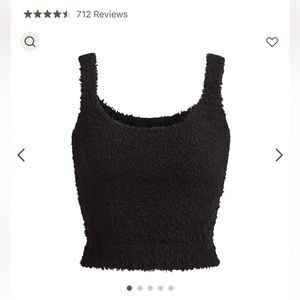 SKIMS Cozy Knit Tank S/M Onyx